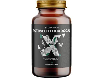 BrainMax Activated Charcoal, carbone attivo da gusci di cocco, 575 mg, 100 capsule vegetali