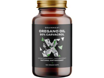 BrainMax Oregano Oil 80% Carvacrol, 100 capsule vegetali
